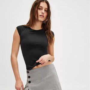 Free People Boat Neck Back Tie Top